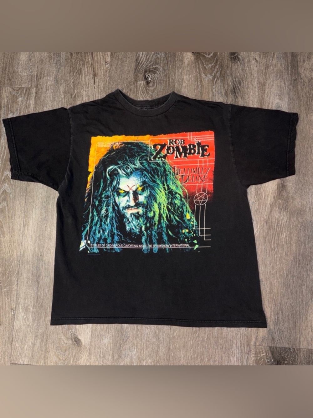 Vintage 1998 Rob Zombie HellBilly 100% Hardcore Rare Band T-Shirt 90s Size XL